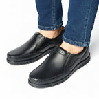 Black Medicated Slip-On Shoes – Comfort & Orthopedic Support
