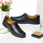 Black Medicated Slip-On Shoes – Comfort & Orthopedic Support