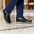 Black Medicated Slip-On Shoes – Comfort & Orthopedic Support