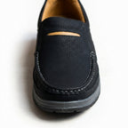 Black Medicated Leather Loafers – Comfortable Daily Wear Shoes