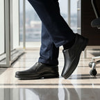 Black Medicated Slip-On Shoes – Comfort & Orthopedic Support